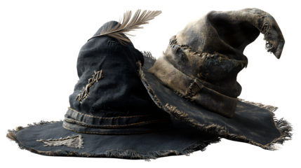 Intricate Halloween Witch Hats, Crafted with Care and Perfect for Spooky Season Designs, Costumes, Magic, and Fantasy Elements