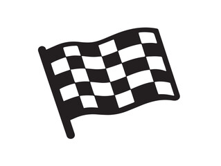Dynamic checkered flag icon for racing and success concepts