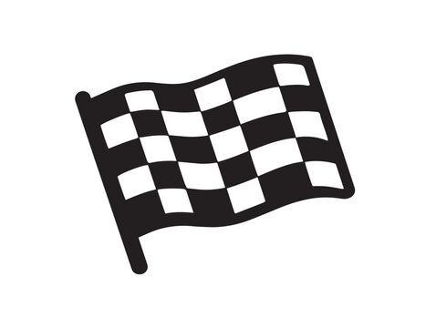 Dynamic checkered flag icon for racing and success concepts