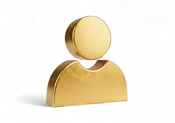 Golden profile icon shines, perfect for user interface design and social media profile enhancement, add a touch of luxury and sophistication to your digital projects now