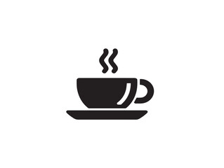 Simple and elegant coffee cup icon for cafe and break time