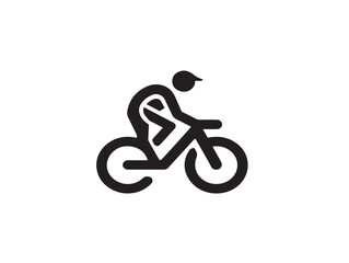 Obraz premium Dynamic Cycling Symbol Showing Elegant Athletic Fitness Concept 