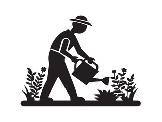 Nice gardening icon vector illustration for beautiful and serene garden projects