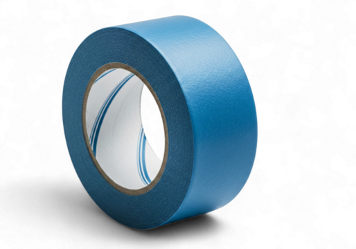 Vibrant blue painter's tape roll ready for creative DIY projects, artful masking, and precise surface protection, perfect for home improvement and professional finishing work
