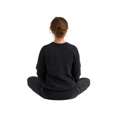 Person sitting neutral pose back view png yoga png meditation png posture png silhouette png calm png mindfulness png relax png human png transparent background image [memory:6]