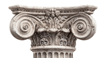 Obraz premium ancient greek column isolated on white background