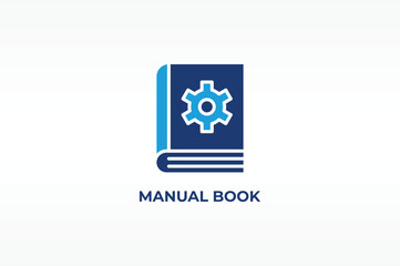 Obraz premium MANUAL BOOK vector, icon or logo sign isolated symbol illustration