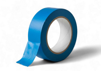 Vibrant blue painter's tape roll ready for crisp lines and home improvement projects, ideal for DIY enthusiasts and professional decorators, a versatile tool for crafting and design projects