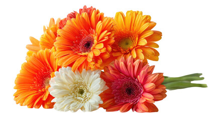 bouquet of flowers on white background  