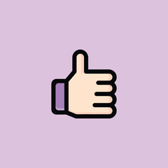 thumbs-up approval symbol