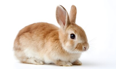 Fototapeta premium a fun photo of full body rabbit on a pure white background
