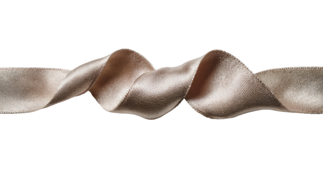 Shiny, twisted ribbon on black background