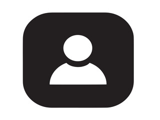 Elegant Minimal Login Icon Illustration in Classic Black and White