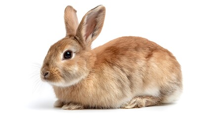 Fototapeta premium a fun photo of full body rabbit on a pure white background