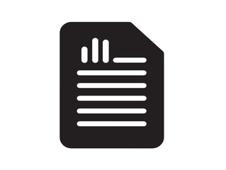Elegant Detailed Report Icon Illustration with Clean Monochrome Style