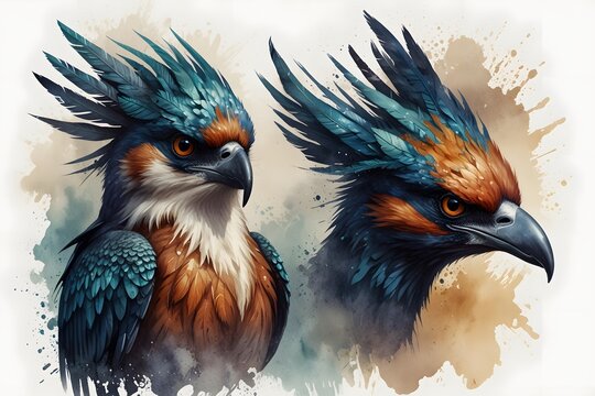 Realistic thunderbird concept art in fantasy style
