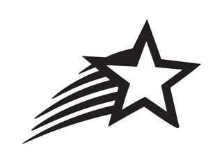Gorgeous shooting star icon vector illustration with a nice and whimsical symbol