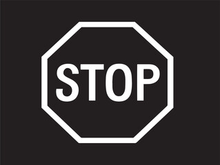 Elegant stop sign icon vector illustration for beautiful traffic and safety concepts