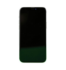 Sleek smartphone with glossy green and black design