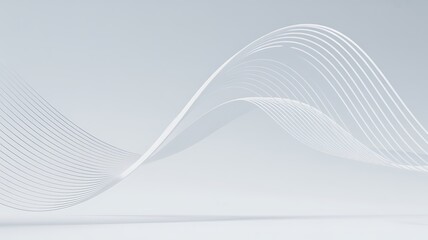 White Wave Wireform Shape