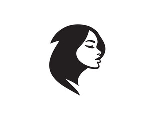 Nice woman face icon vector illustration for stunning feminine beauty projects