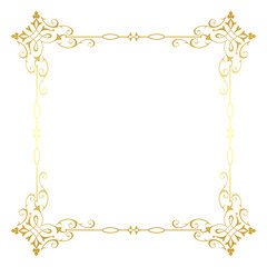 ornate gold square frame
