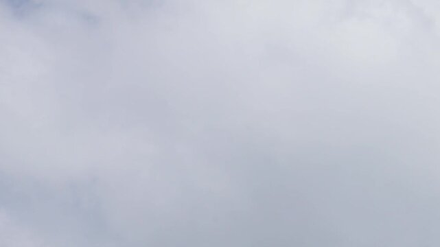 Fluffy white clouds drifting across a bright blue summer sky