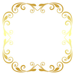 elegant gold floral frame