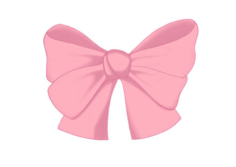 Pink ribbon / bow illustration