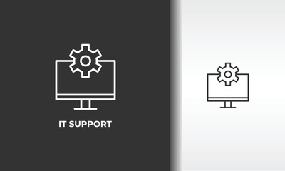 It Support Vector, Icon Or Logo Sign Isolated Symbol Illustration