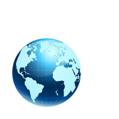 Naklejka premium llight and dark globe on white