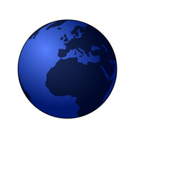 dark blue earth globe