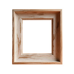 Vintage Wooden Frame with Distressed White Paint