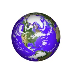 planet earth on a white background