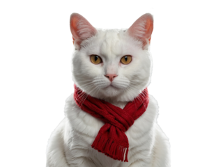 Winter White Cat. Generative Ai