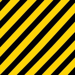 Yellow and black striped background with diagonal lines, danger sign, square patterned image