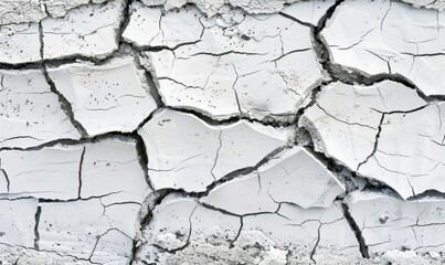 Obraz premium Cracked white surface texture extreme close up abstract pattern