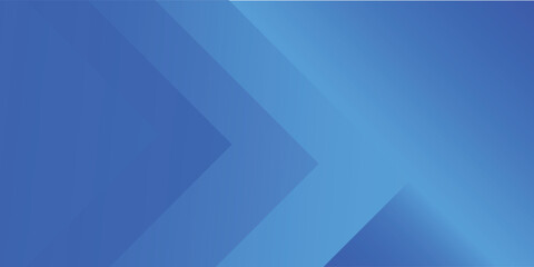 Obraz premium Abstract blue background with layered geometric chevron shapes and a smooth gradient.