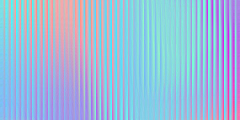 Corrugated gradient background with 3d vaporwave effect and foil texture. Holographic banner, pattern with fractal glass effect