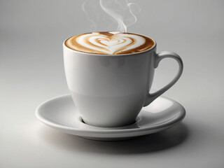Latte Art Heart. Generative Ai