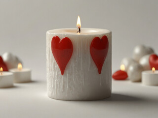 Heart Candle Aflame. Generative Ai