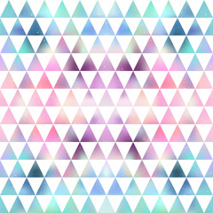 Seamless pattern colorful mosaic of triangles, space blurred texture