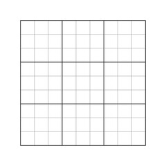 Sudoku blanko Raster