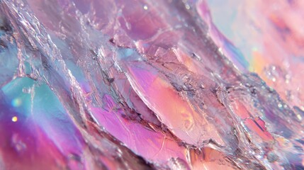 Dreamy iridescent background featuring pale violet, pink and mint hues with distressed texture