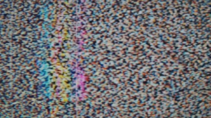 Analog vhs static noise and crt glitch texture overlay for video editing