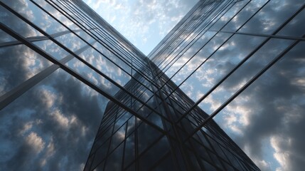Modern skyscraper reflection