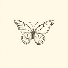 Obraz premium Hand-drawn butterfly illustration