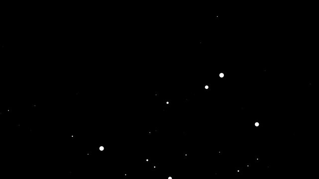 Snow or Dust Falling Isolated Background. Dust particals flying against black background. Snowflakes overlay transparent background with alpha channel. fire embers Particles 4k, Flying embers dot loop