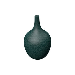 green vase