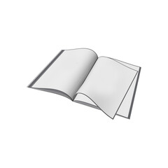 open book with blank pages